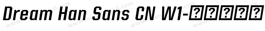 Dream Han Sans CN W1字体转换